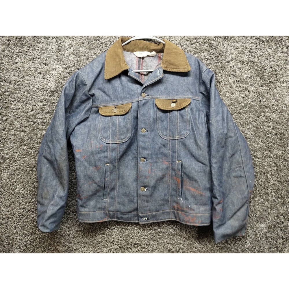 Vintage Key Imperial Denim Blanket Lined Jacket Men 44 Long‎